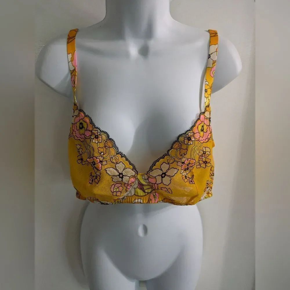Savage x Fenty Orange Mod Poppy Unlined Bralette 1X